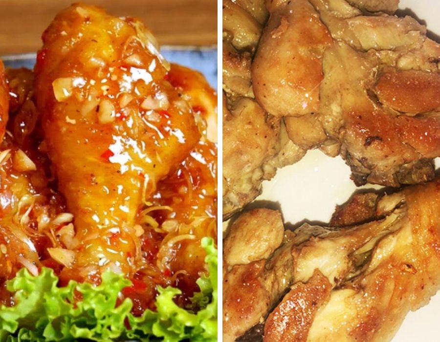 Áo đùi gà với sốt bơ tỏi