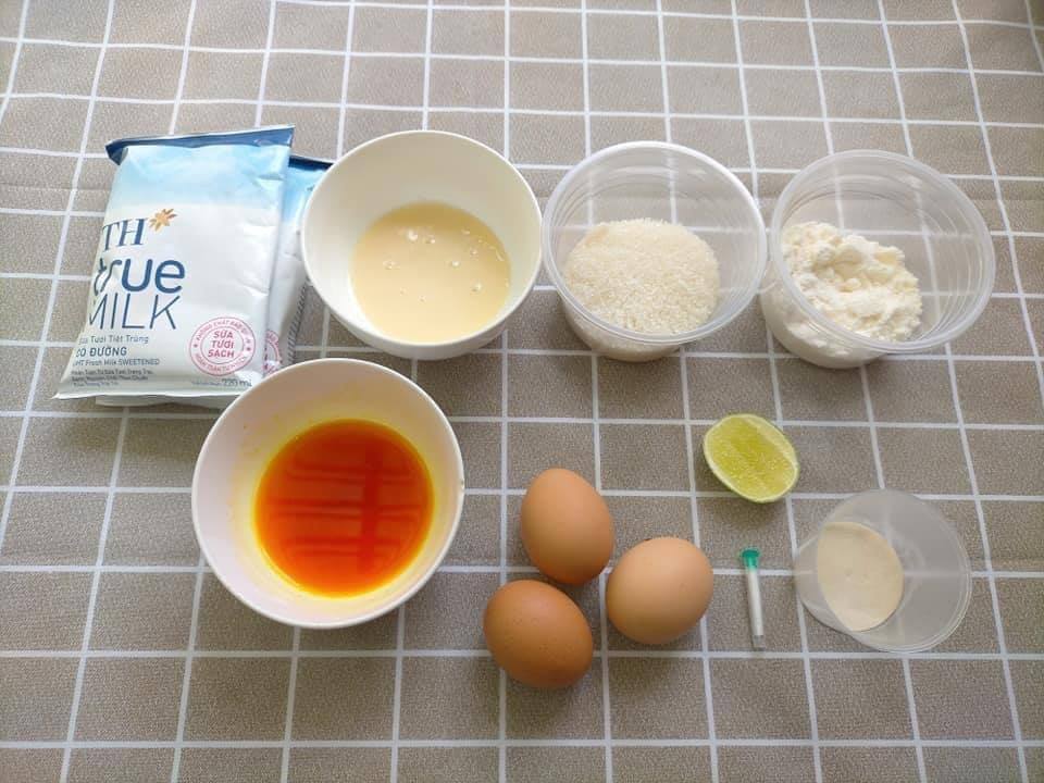 Nguyên liệu làm bánh trứng flan